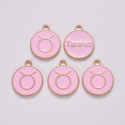 Alloy Enamel Pendants X-ENAM-S124-01B-09C-1
