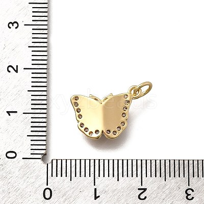 Brass Micro Pave Cubic Zirconia Pendants KK-Q043-03G-03-1