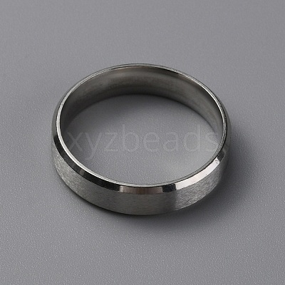 Matte Style 304 Stainless Steel Wide Band Finger Rings for Women Men RJEW-WH0009-14G-P-1