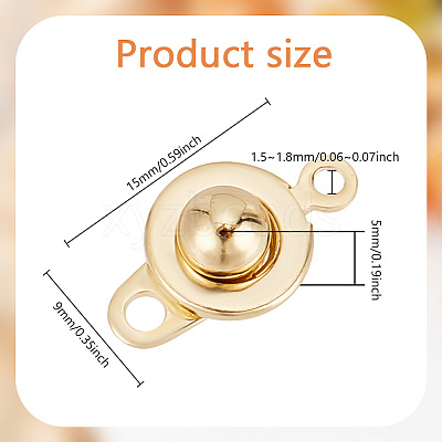 20Pcs 201 Stainless Steel Snap Clasps STAS-GO0001-18G-1
