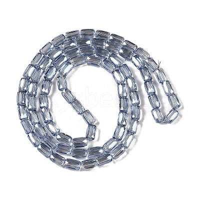Electroplate Glass Beads Strands GLAA-Q101-02A-PL05-1