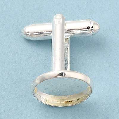 Flat Round Brass Cuff Settings KK-XCP0001-72S-1