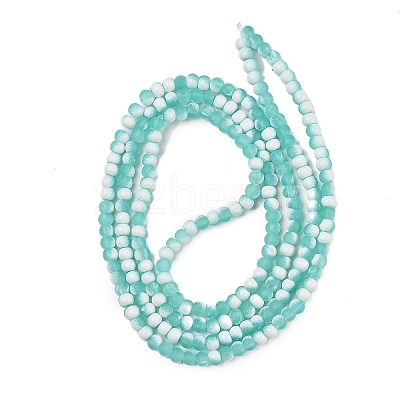 Frosted Crackle Glass Beads Strands GLAA-U001-4mm-M-1