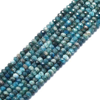Natural Apatite Beads Strands G-F715-101B-1