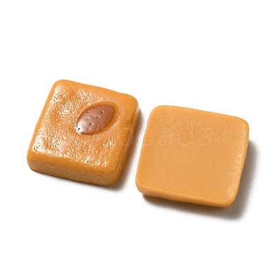 Opaque Resin Biscuits Cabochons RESI-WH0035-41D-1