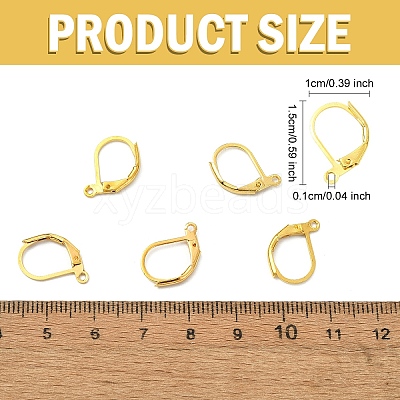 100Pcs Brass Leverback Earring Findings KK-YW0003-37AB-1