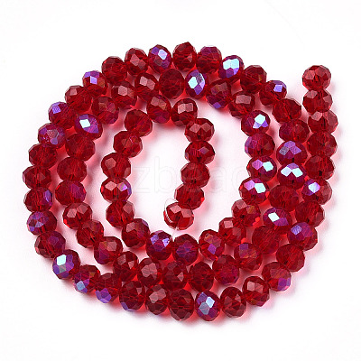 Electroplate Glass Beads Strands EGLA-A034-T3mm-L20-1