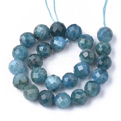 Natural Apatite Beads Strands G-S345-6mm-008-1