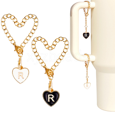 2 Sets Alloy Enamel Cup Pendant Decorations HJEW-SC0001-56R-1