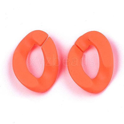 Opaque Spray Painted Acrylic Linking Rings LS-X-OACR-R249-03C-1