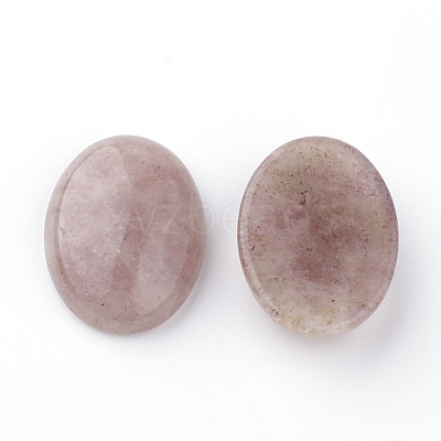 Natural Strawberry Quartz Gemstone Cabochons G-T020-18x25mm-28-1
