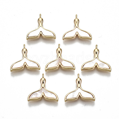 Natural Sea Shell Pendants KK-S354-260-NF-1