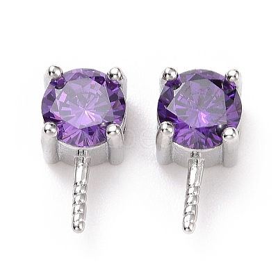 Rhodium Plated 925 Sterling Silver Peg Bails STER-D035-47P-07-1