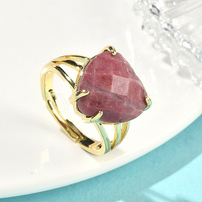 Brass Cuff Open Rings RJEW-D347-01G-1