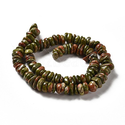 Natural Unakite Beads Strands G-G841-B13-1