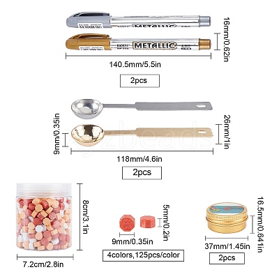 DIY Wax Seal Wax Sealing Stamps Tools Sets DIY-CP0002-81B-1