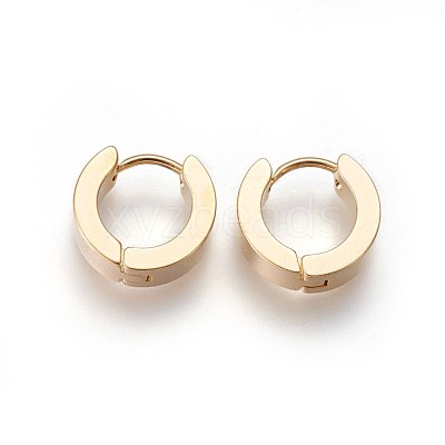 304 Stainless Steel Huggie Hoop Earrings EJEW-O087-09A-1