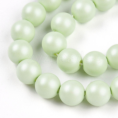 Baking Paint Pearlized Glass Pearl Bead Strands HY-N002-5mm-B02-1
