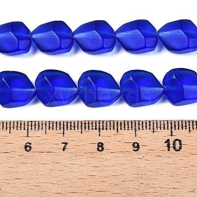 Frosted Glass Beads Strands GLAA-T023-30F-1