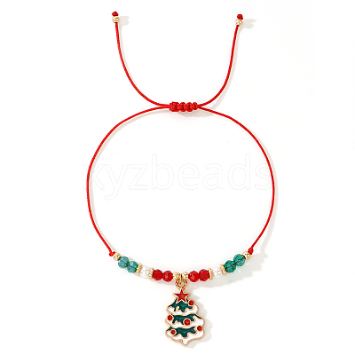 Imitation Pearl & Glass Beads Braided Bracelets CA6370-6-1