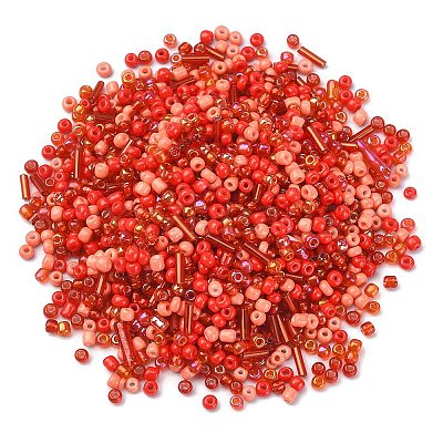Opaque & Transparent Inside Colours Glass Seed Beads SEED-YW0002-17B-1