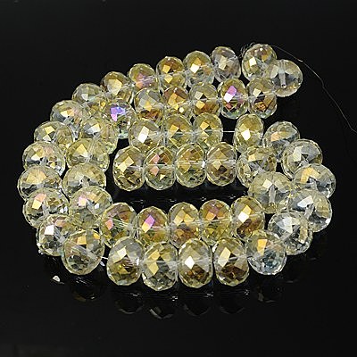 Electorplated Glass Beads X-EGLA-E005-01-1