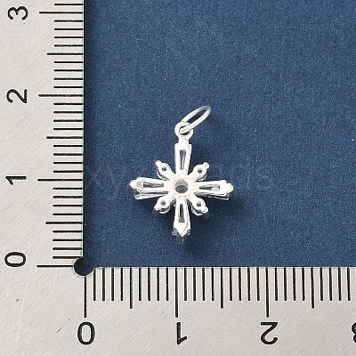 925 Sterling Silver Pave Clear Cubic Zirconia Pendants STER-G049-01C-S-1
