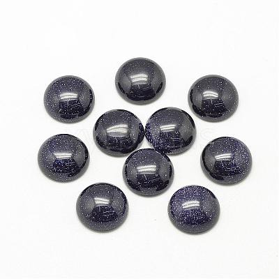 Synthetic Blue Goldstone Cabochons G-R416-8mm-34-1