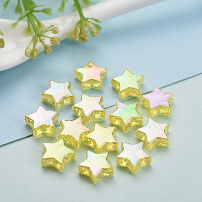 Eco-Friendly Transparent Acrylic Beads TACR-YW0001-01C-1