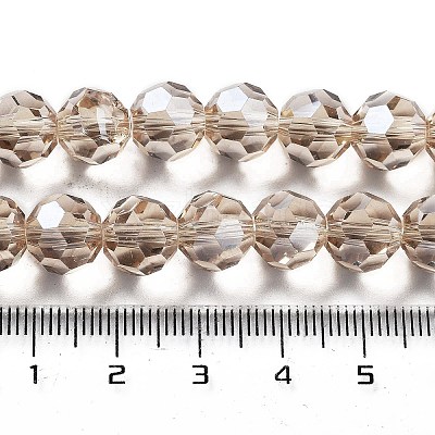 Electroplate Transparent Glass Beads Strands EGLA-A035-T10mm-A22-1