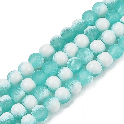 Frosted Crackle Glass Beads X1-GLAA-U001-8mm-M02-1