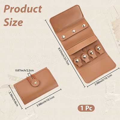 1Pc PU Leather Jewelry Rolls ABAG-CL0001-42-1