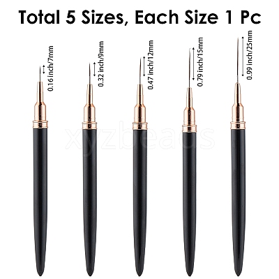 5Pcs Plastic Nail Art Line Brush AJEW-WH20816-069B-1