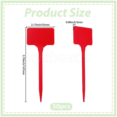 50Pcs Plastic Plant Labels FIND-SP0005-64C-1