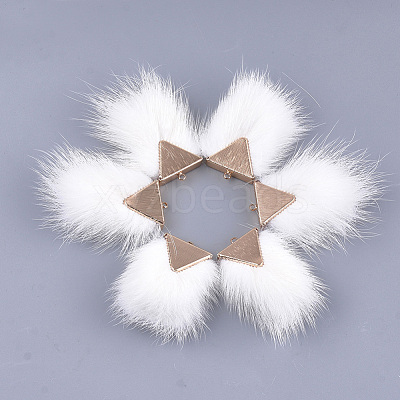 Faux Mink Fur Tassel Pendant Decorations FIND-S302-05J-1