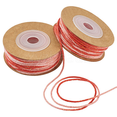 2 Rolls Segment Dyed Cotton Twisted String Cord OCOR-TA0002-95B-1