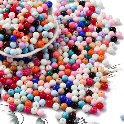 Opaque Acrylic Beads SACR-Q004-01H-1