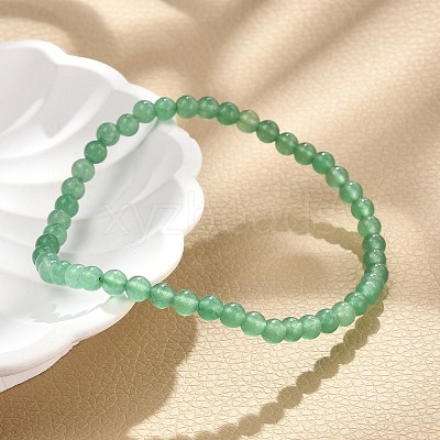 Natural Green Aventurine Beaded Stretch Bracelets BJEW-D446-A-34-1