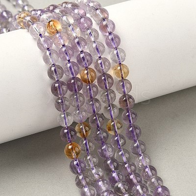 Natural Ametrine Beads Strands G-F461-02-6mm-1