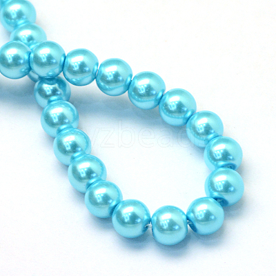 Baking Paint Glass Pearl Bead Strands HY-Q003-3mm-48-1