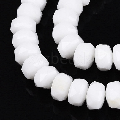 Opaque Glass Beads Strands GLAA-Q114-01A-B01-1