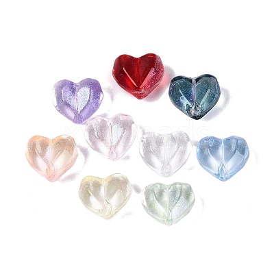 Baking Paint Transparent Glass Beads DGLA-N022-02-1