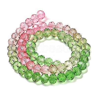 Transparent Painted Glass Beads Strands DGLA-A034-T6mm-A18-1