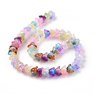 Transparent Glass Beads Strands LAMP-H061-01A-02-1