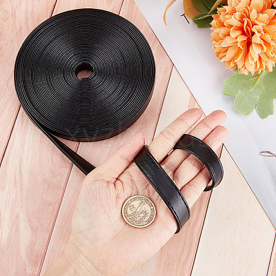Flat PU Imitation Leather Cord LC-WH0006-05D-02-1