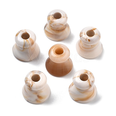 Two Tone Acrylic Beads OACR-S042-04F-1