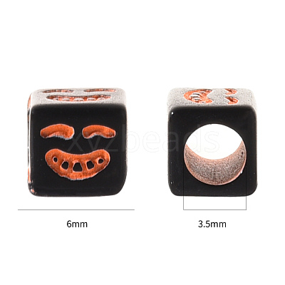 Craft Black Acrylic Beads MACR-YW0001-11-1