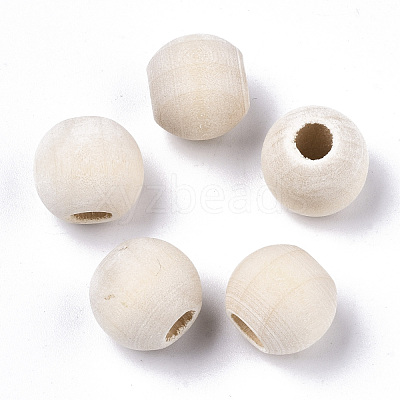Natural Unfinished Wood Beads X-WOOD-Q038-12mm-1