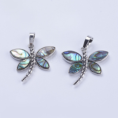 Abalone Shell/Paua Shell Pendants SSHEL-L008-07P-1