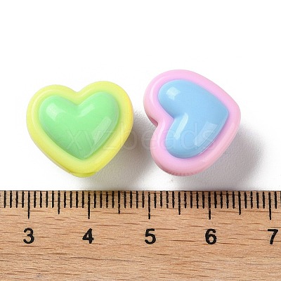 Two Tone Opaque Acrylic Beads X-SACR-I005-08C-1